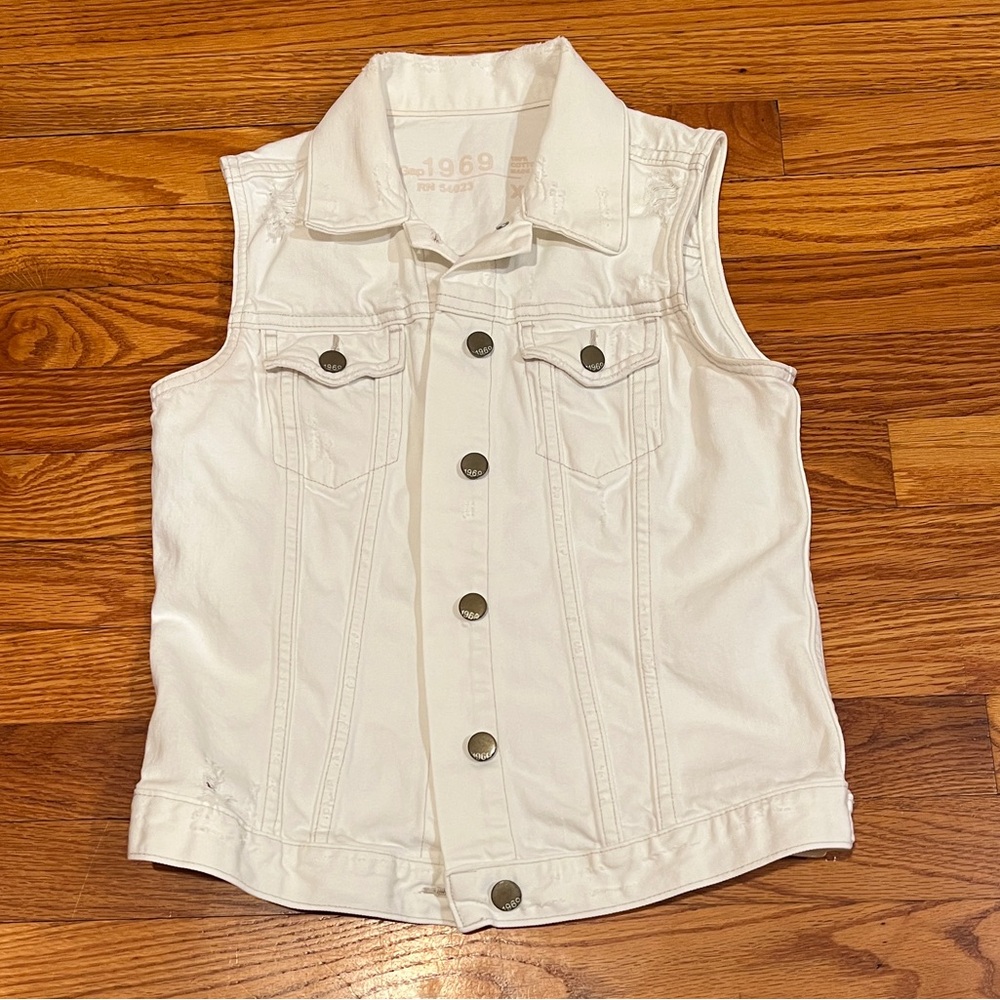 GAP 1969 White Denim Vest